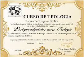 comprar diploma de teologia