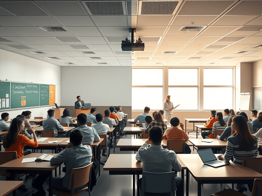 Em que aspectos o ensino superior difere do ensino médio